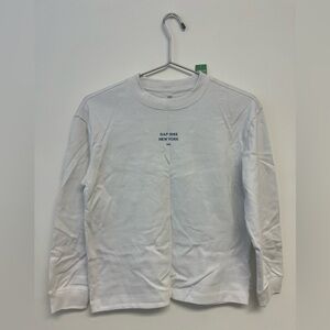 GAP White Long Sleeve Kids Tee